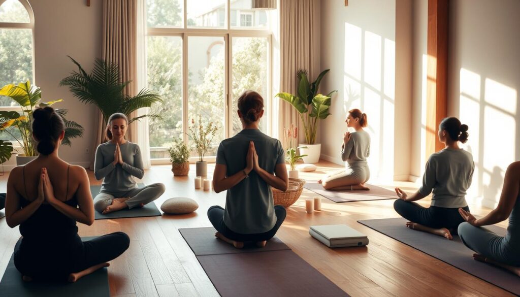 técnicas de mindfulness e yoga para relaxar