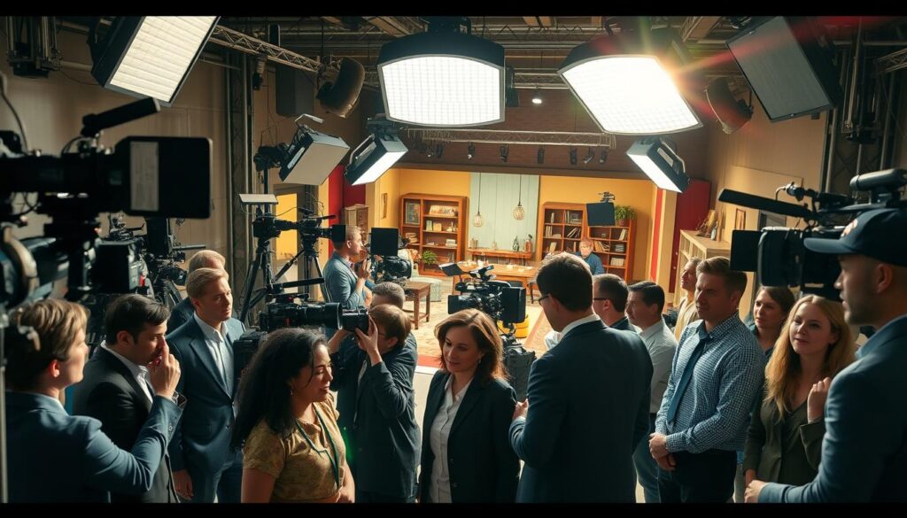 bastidores de grandes produções de Hollywood
